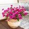 Fake Hibiscus Artificial Flowers for Outdoors Spring Summer Decoration, 6 Bundles Silk Hibiscus Flowers Bouquet UV Resistant Look Real Faux Plants